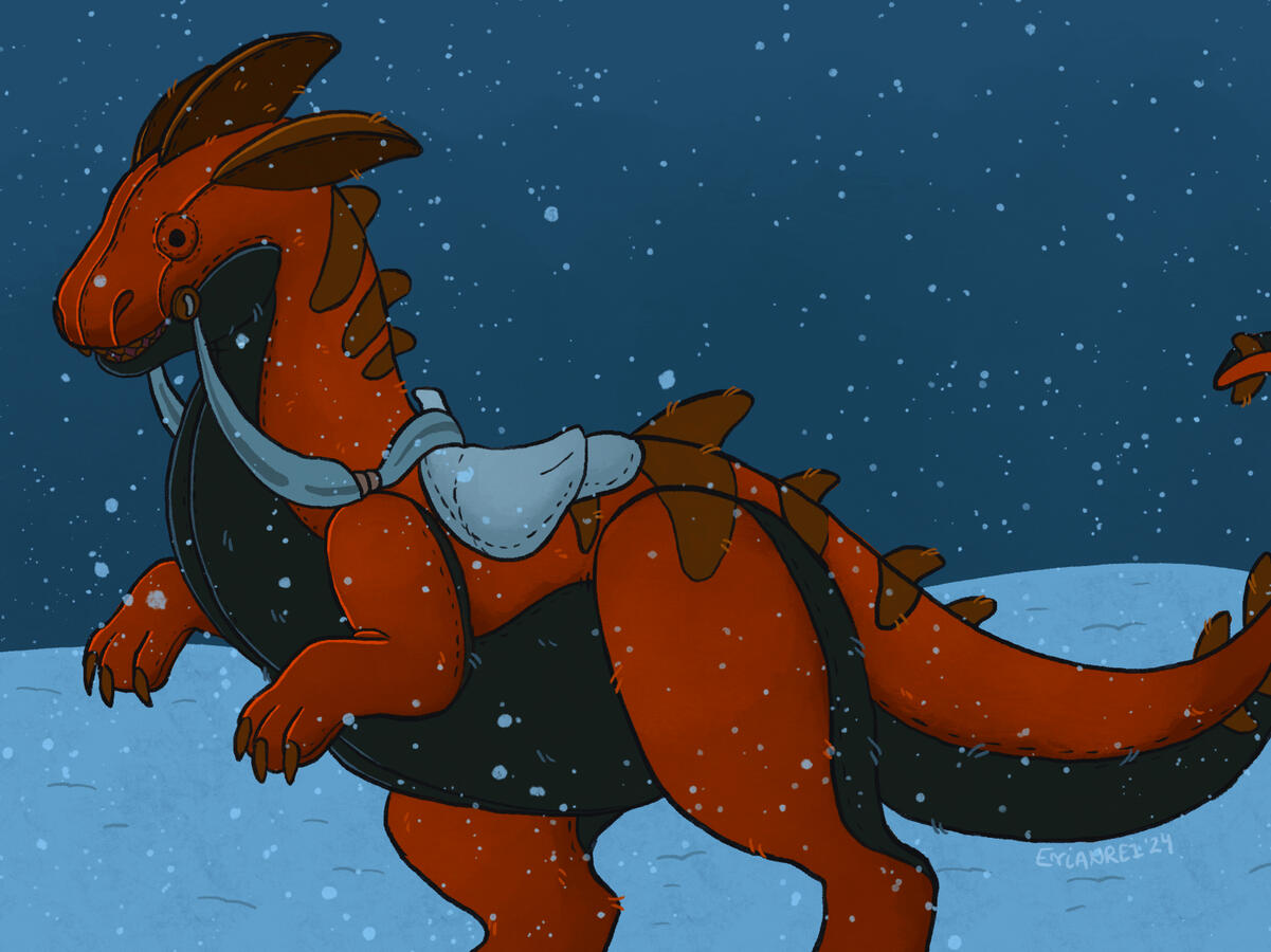 My plush raptor from GW2